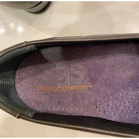 SAS Tripad Comfort Easier Womens  Grey Leather Slip on  Loafers Size 9.5 M - Picture 10 of 11